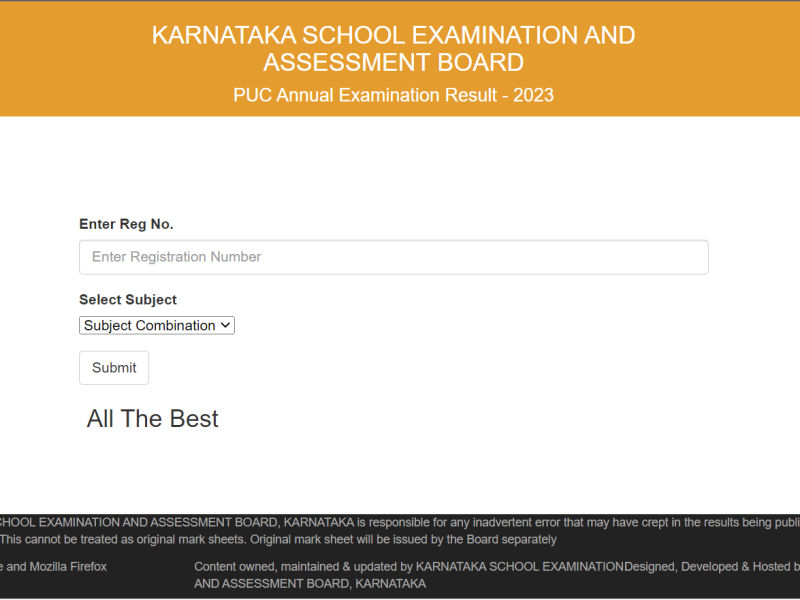 Karnataka 2nd puc result